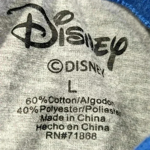 Disney Y2K 2000s Lilo Stitch rainbow stripe graphic Tee - M - Picture 5 of 5